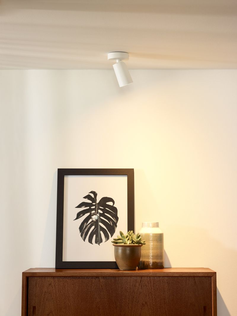 Lucide XYRUS - Stropné bodové svietidlo - Ø 9 cm - LED Dim to warm - GU10 - 1x5W 2200K/3000K - White